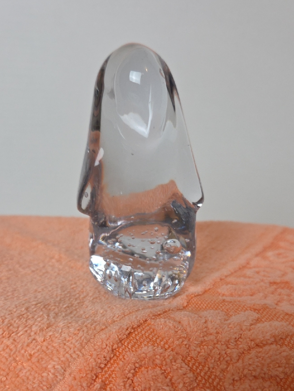 Vintage Clear Glass Hound Dog Decorative Paper Weight